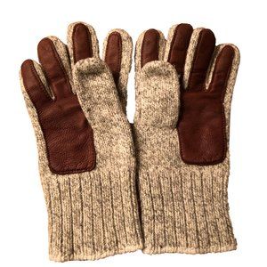 Gloves Men Winter Wool Leather Size Med